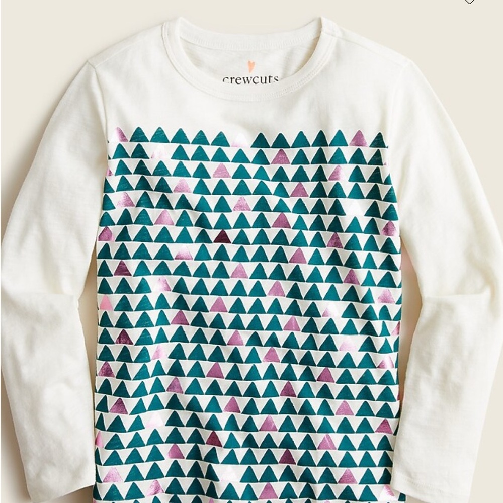 Crewcuts Girls' holiday foil-graphic T-shirt size 6/7 NWOT